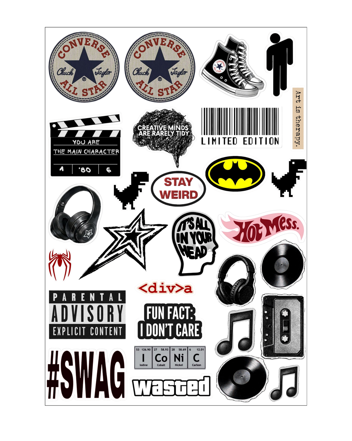Y2k Converse Stickers