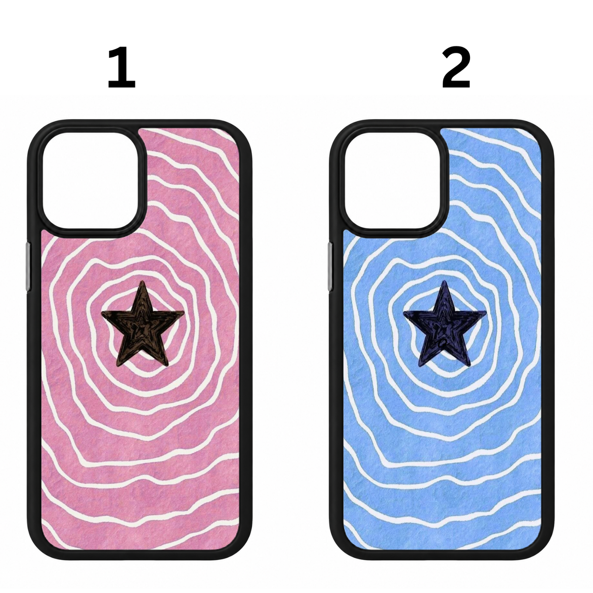 y2k swirl matching duo phone case