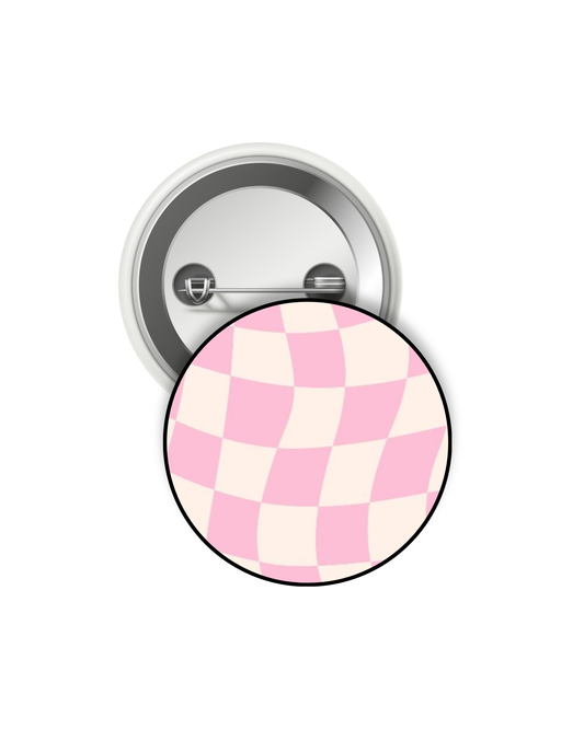 y2k checkered pin/badge
