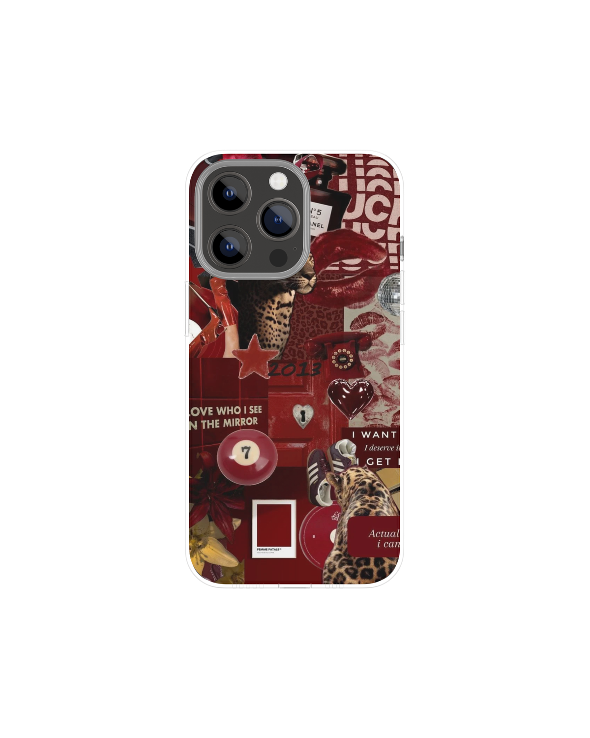 Dreamy maroon phone case