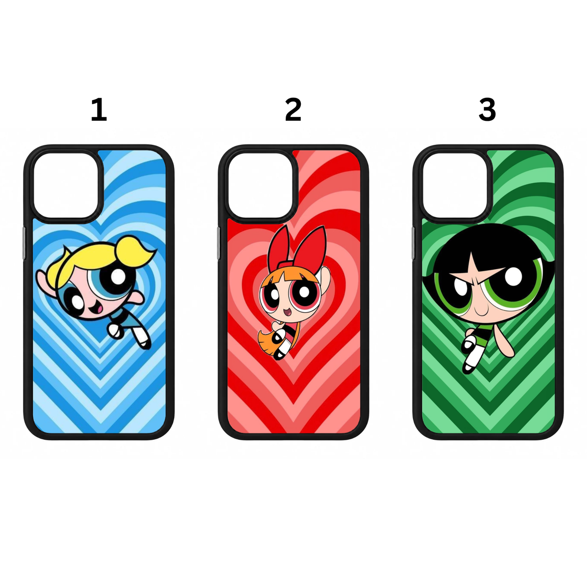 PowerPuff girls trio matching phone case