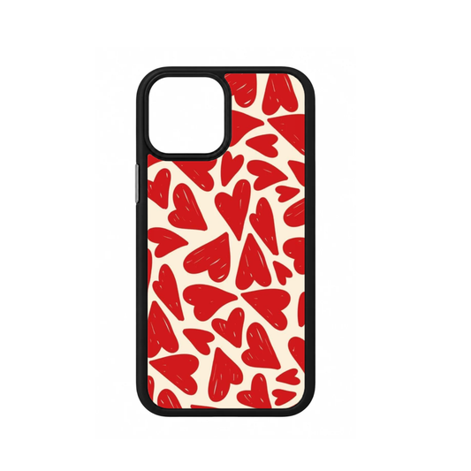 Red heart Phone case