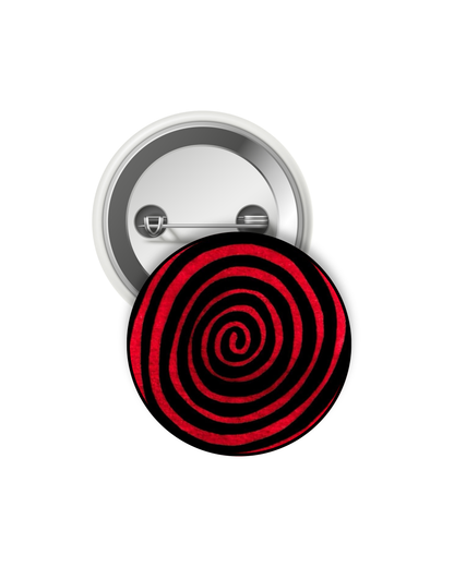 Y2k star swirl pin/badge