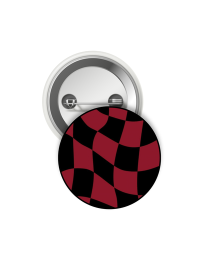 y2k checkered pin/badge