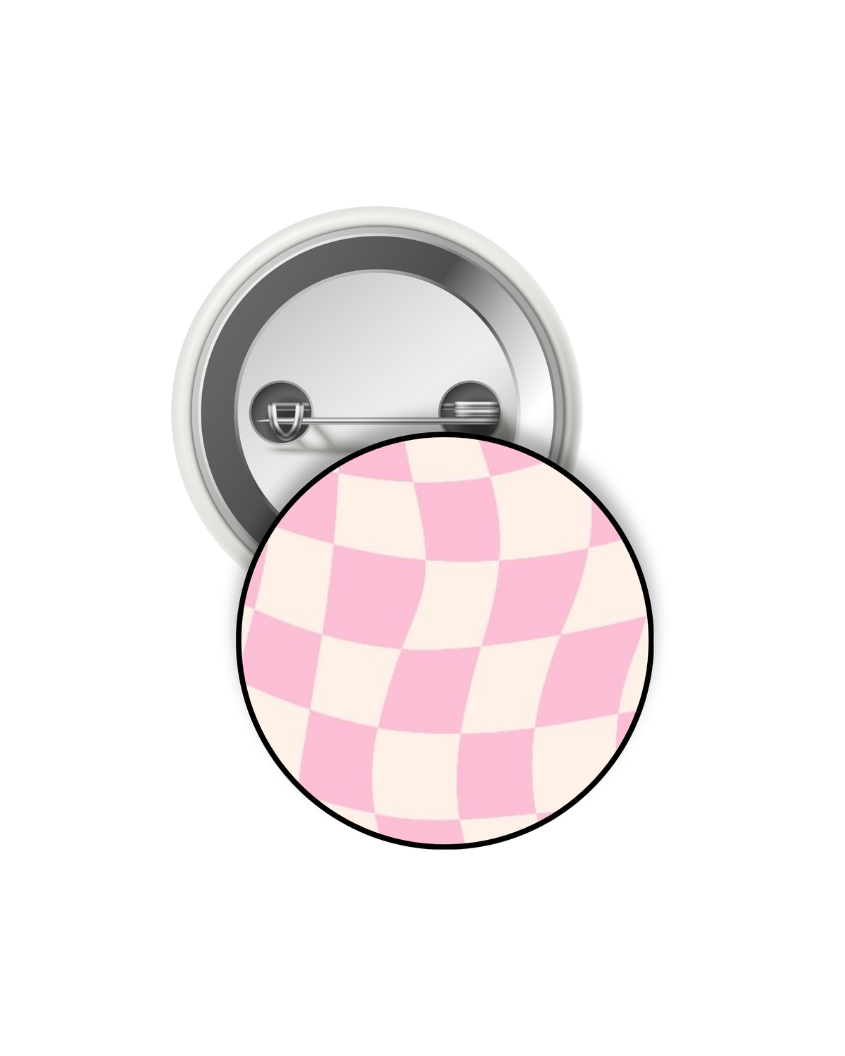 y2k checkered pin/badge