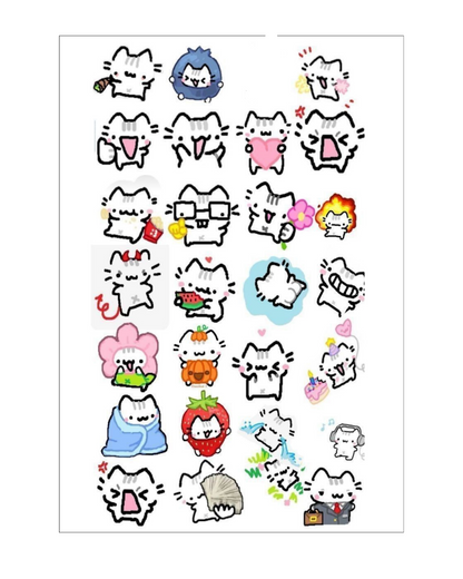 Silly Kitties Sticker Sheet