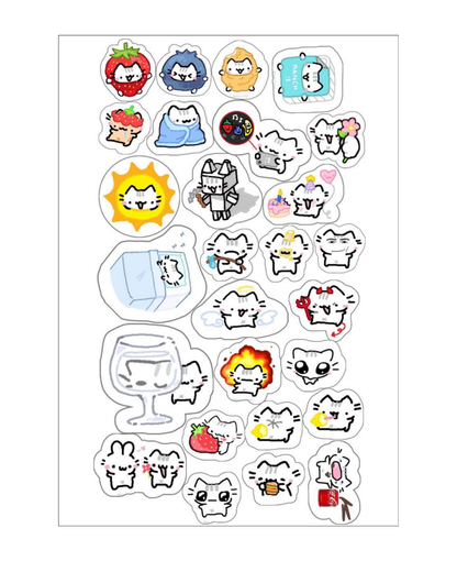 Silly Kitties Sticker Sheet