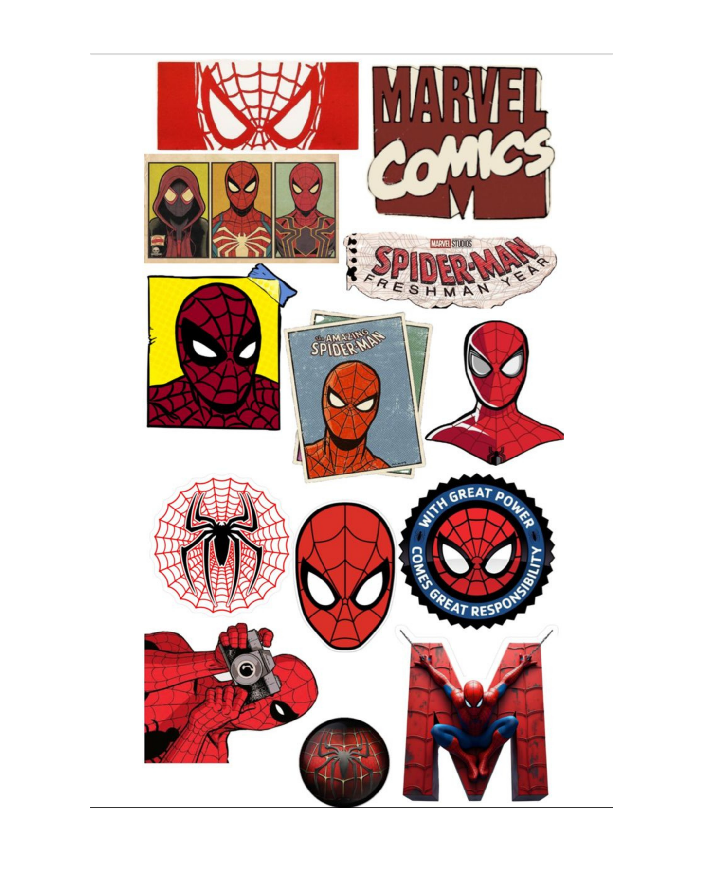 Spidey Themed Sticker Sheets VOL II