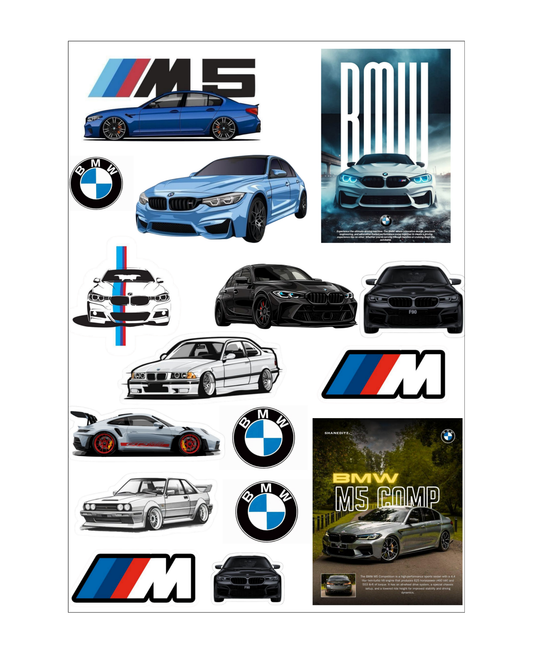 BMW Themed Sticker Sheets